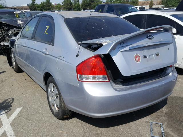 KNAFE122775429372 - 2007 KIA SPECTRA EX SILVER photo 3