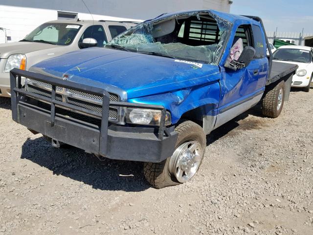 3B7KF23C22M304357 - 2002 DODGE RAM 2500 BLUE photo 2