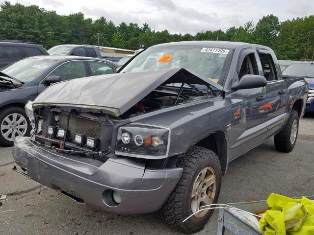 1D7HW48N05S260635 - 2005 DODGE DAKOTA QUA GRAY photo 2