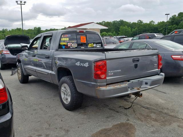 1D7HW48N05S260635 - 2005 DODGE DAKOTA QUA GRAY photo 3