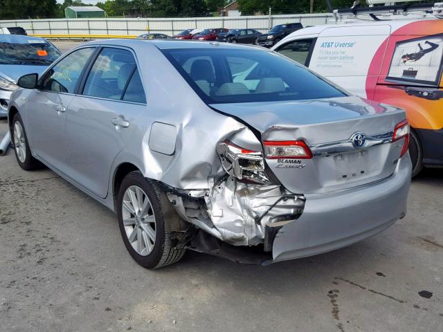 4T1BD1FK7CU050933 - 2012 TOYOTA CAMRY HYBR SILVER photo 3