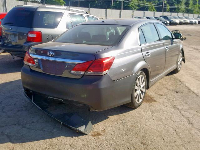 4T1BK3DB6BU427643 - 2011 TOYOTA AVALON BAS GRAY photo 4