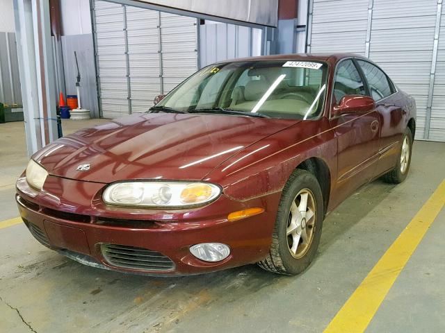 1G3GR64H814123739 - 2001 OLDSMOBILE AURORA MAROON photo 2