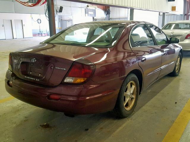 1G3GR64H814123739 - 2001 OLDSMOBILE AURORA MAROON photo 4