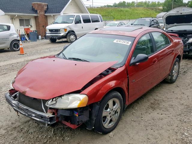 1B3EL46RX6N156716 - 2006 DODGE STRATUS SX RED photo 2