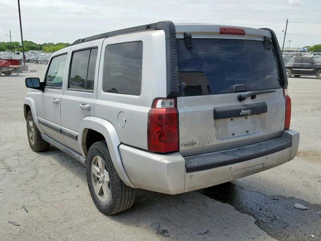 1J8HG48K27C594023 - 2007 JEEP COMMANDER SILVER photo 3