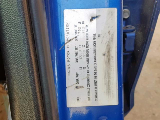 JM1BK143241120007 - 2004 MAZDA 3 HATCHBAC BLUE photo 10