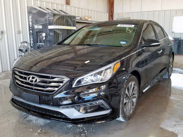 5NPE34AF9HH510921 - 2017 HYUNDAI SONATA SPO BLACK photo 2