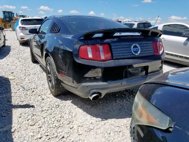 1ZVBP8CFXC5200889 - 2012 FORD MUSTANG GT BLACK photo 3