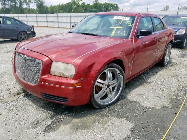 2C3KA43R47H747358 - 2007 CHRYSLER 300 RED photo 2