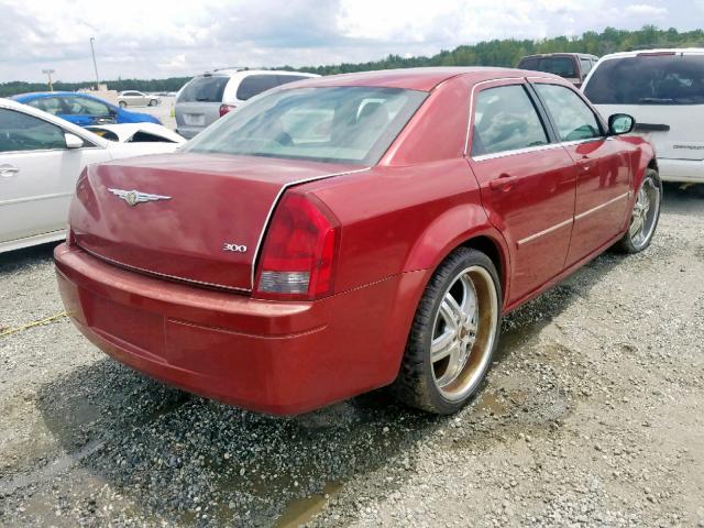 2C3KA43R47H747358 - 2007 CHRYSLER 300 RED photo 4