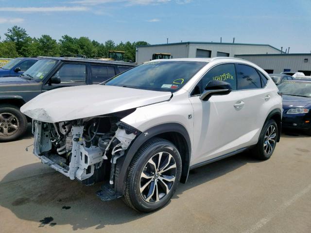 JTJBARBZ2F2011372 - 2015 LEXUS NX 200T WHITE photo 2