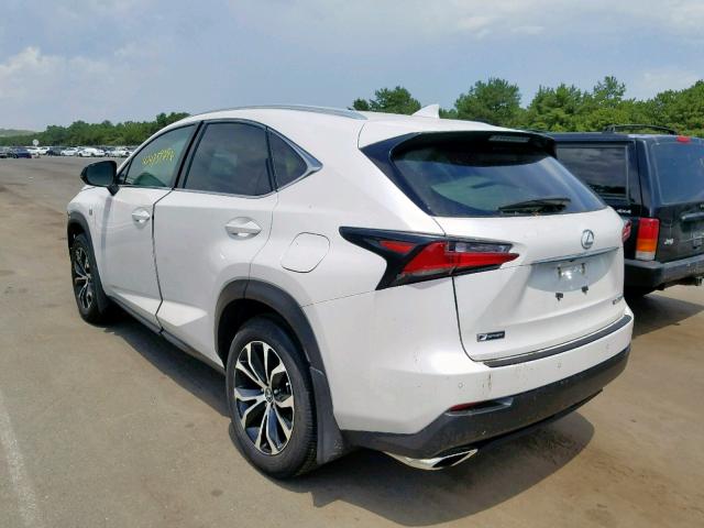 JTJBARBZ2F2011372 - 2015 LEXUS NX 200T WHITE photo 3