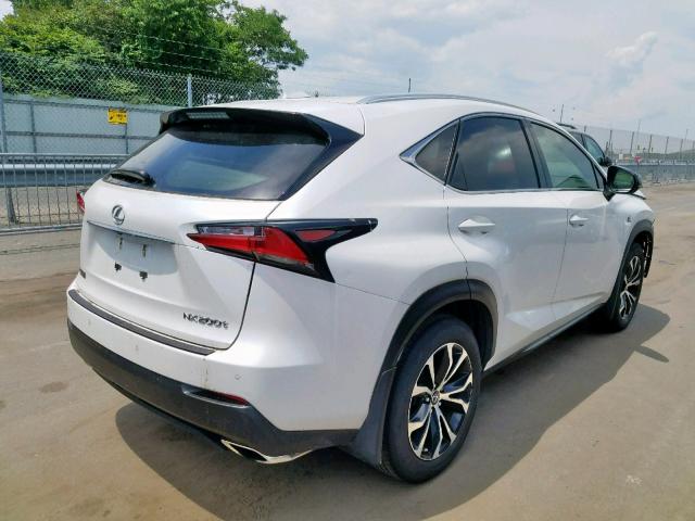 JTJBARBZ2F2011372 - 2015 LEXUS NX 200T WHITE photo 4