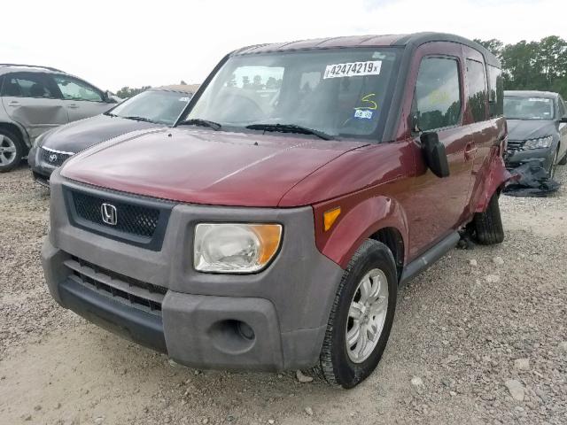 5J6YH28706L003197 - 2006 HONDA ELEMENT EX MAROON photo 2