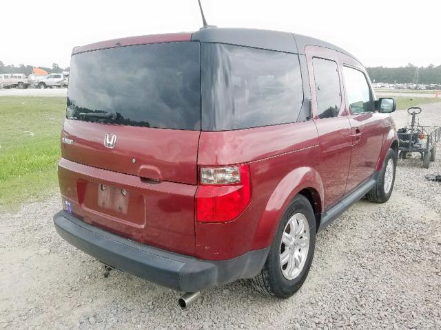 5J6YH28706L003197 - 2006 HONDA ELEMENT EX MAROON photo 4