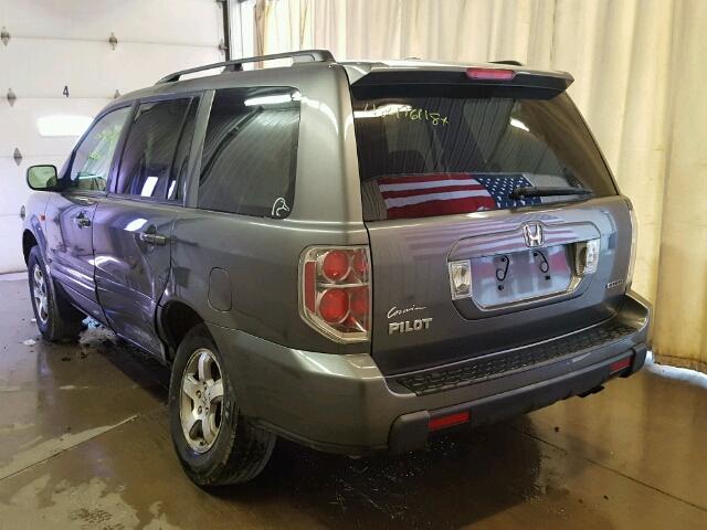 5FNYF18378B056312 - 2008 HONDA PILOT SE GRAY photo 3