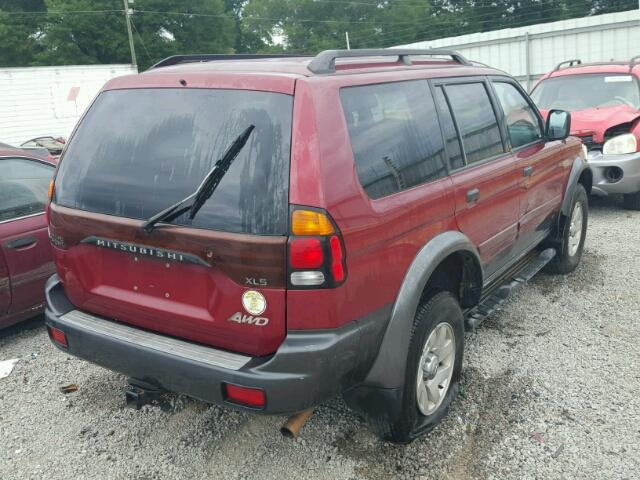 JA4MT31R03J021303 - 2003 MITSUBISHI MONTERO SP BURGUNDY photo 4