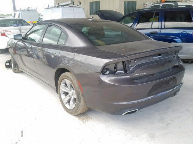 2C3CDXHGXGH246673 - 2016 DODGE CHARGER SX CHARCOAL photo 3