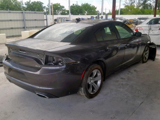 2C3CDXHGXGH246673 - 2016 DODGE CHARGER SX CHARCOAL photo 4