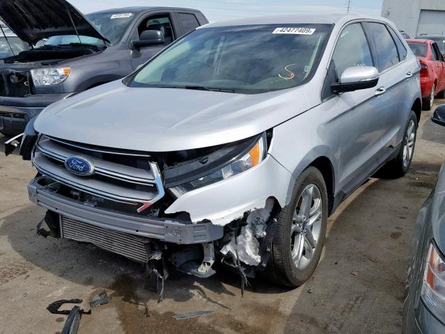 2FMPK4K97JBB21194 - 2018 FORD EDGE TITAN SILVER photo 2