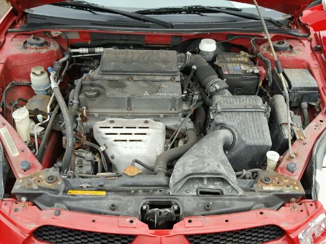 4A3AK24F96E033399 - 2006 MITSUBISHI ECLIPSE GS RED photo 7