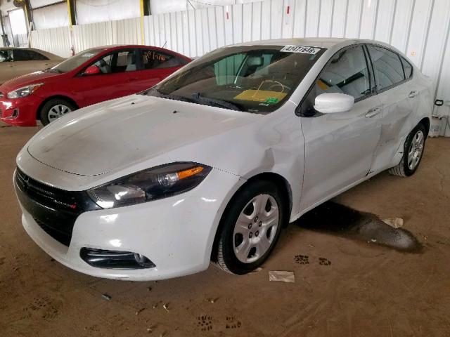 1C3CDFBB8ED701862 - 2014 DODGE DART SXT WHITE photo 2