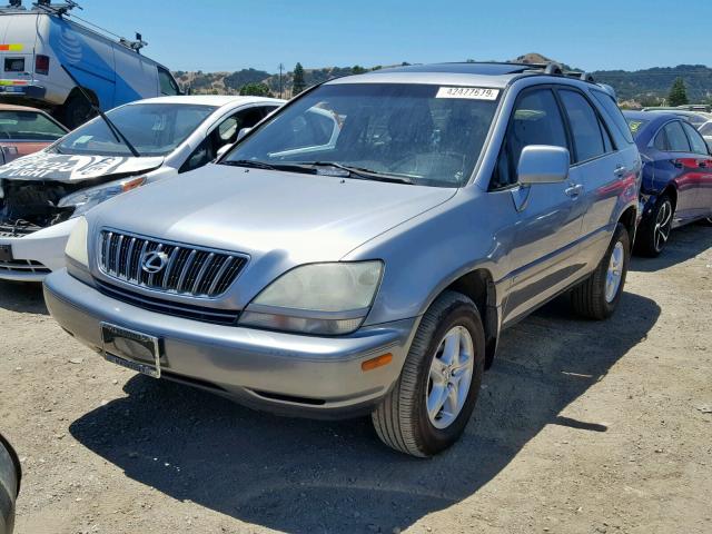 JTJHF10U410189678 - 2001 LEXUS RX 300 BLUE photo 2