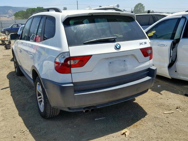 WBXPA93415WD07864 - 2005 BMW X3 3.0I WHITE photo 3