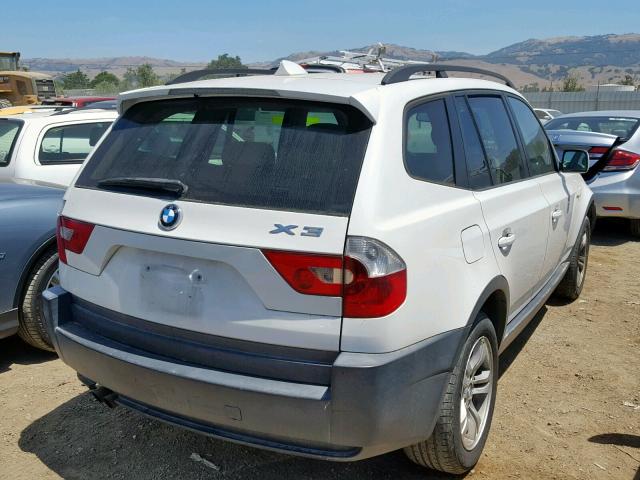 WBXPA93415WD07864 - 2005 BMW X3 3.0I WHITE photo 4