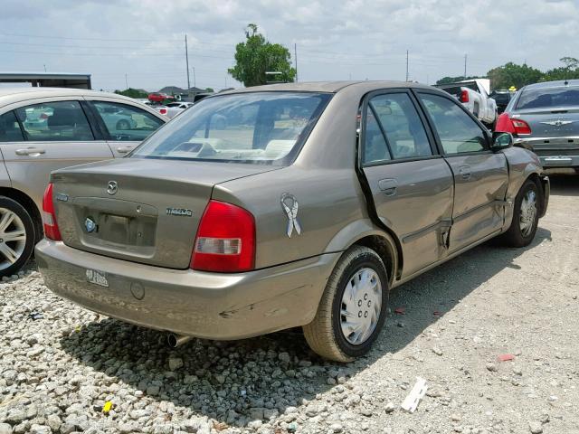 JM1BJ2226Y0218309 - 2000 MAZDA PROTEGE DX BEIGE photo 4