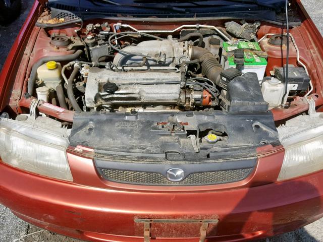 JM1BC1411W0232687 - 1998 MAZDA PROTEGE DX RED photo 7