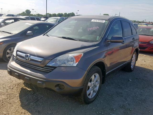 5J6RE38759L018351 - 2009 HONDA CR-V EXL GRAY photo 2