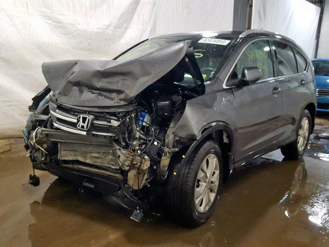 2HKRM4H70DH675988 - 2013 HONDA CR-V EXL GRAY photo 2