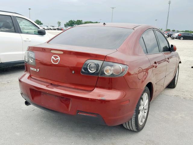 JM1BK323781166100 - 2008 MAZDA 3 S RED photo 4