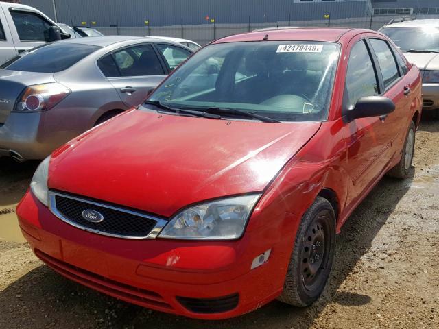 1FAFP34N07W354627 - 2007 FORD FOCUS ZX4 RED photo 2