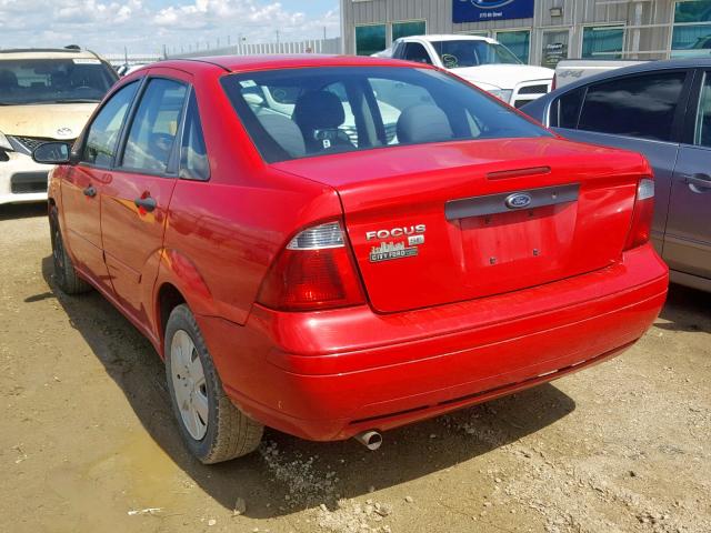 1FAFP34N07W354627 - 2007 FORD FOCUS ZX4 RED photo 3