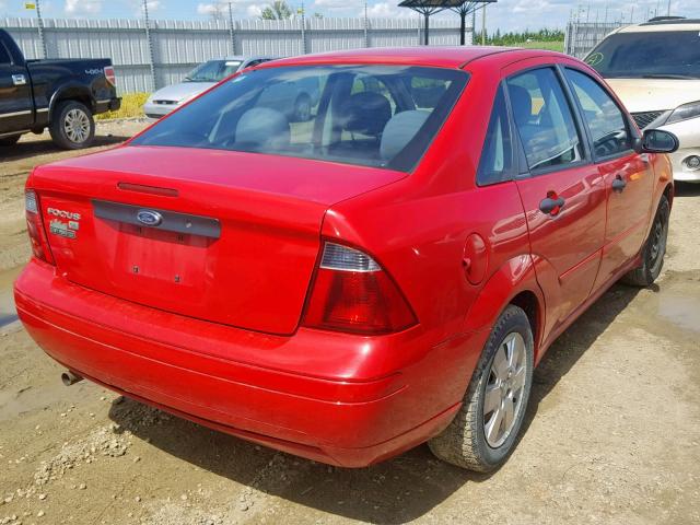 1FAFP34N07W354627 - 2007 FORD FOCUS ZX4 RED photo 4