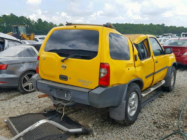 5N1ED28T32C601968 - 2002 NISSAN XTERRA XE YELLOW photo 4