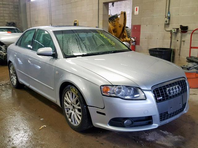 WAUAF78E48A144889 - 2008 AUDI A4 2.0T SILVER photo 1