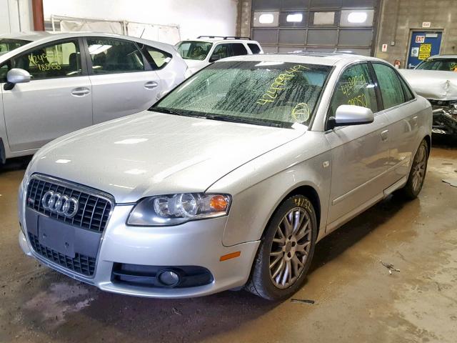 WAUAF78E48A144889 - 2008 AUDI A4 2.0T SILVER photo 2