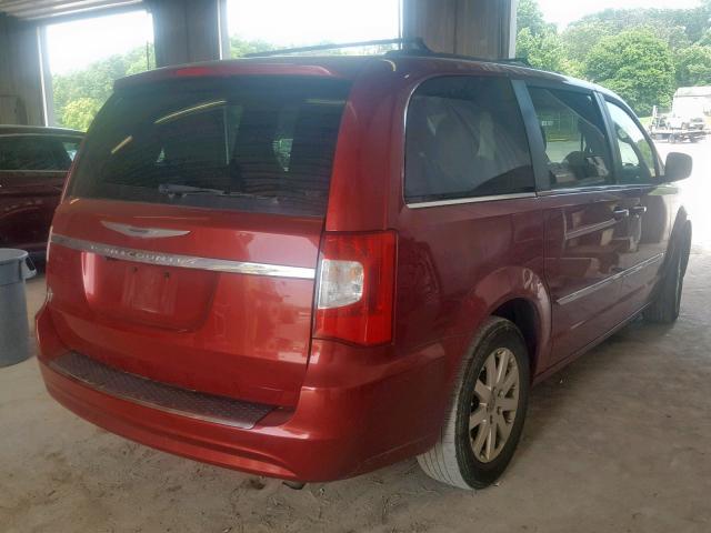 2C4RC1BG1DR713399 - 2013 CHRYSLER TOWN & COU RED photo 4