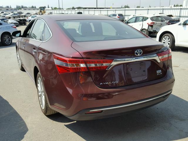 4T1BD1EB9EU018733 - 2014 TOYOTA AVALON HYB MAROON photo 3