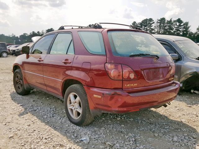 JT6HF10U8X0040516 - 1999 LEXUS RX 300 MAROON photo 3