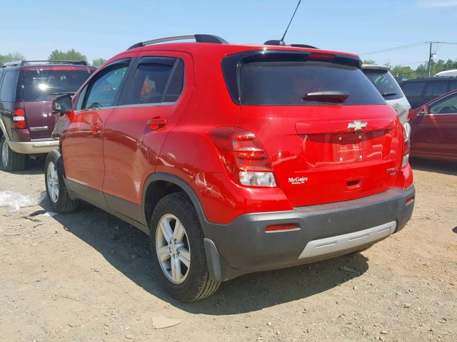 KL7CJRSB1FB063454 - 2015 CHEVROLET TRAX 1LT RED photo 3