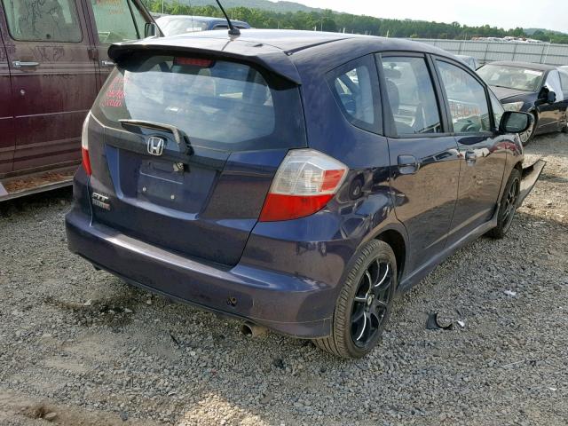 JHMGE88449S012691 - 2009 HONDA FIT SPORT BLUE photo 4