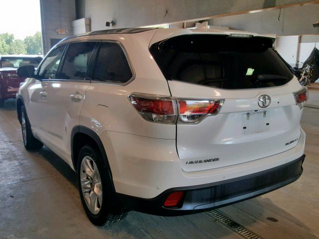 5TDDKRFH9GS324570 - 2016 TOYOTA HIGHLANDER WHITE photo 3