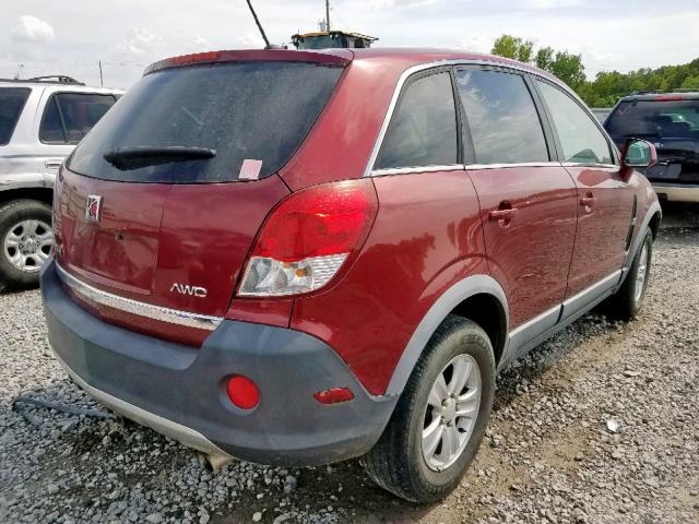 3GSDL43N98S534470 - 2008 SATURN VUE XE RED photo 4