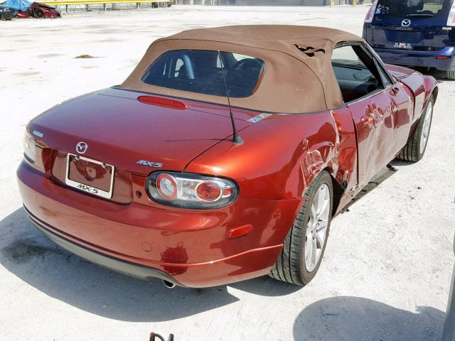 JM1NC25F960121561 - 2006 MAZDA MX-5 MIATA MAROON photo 4