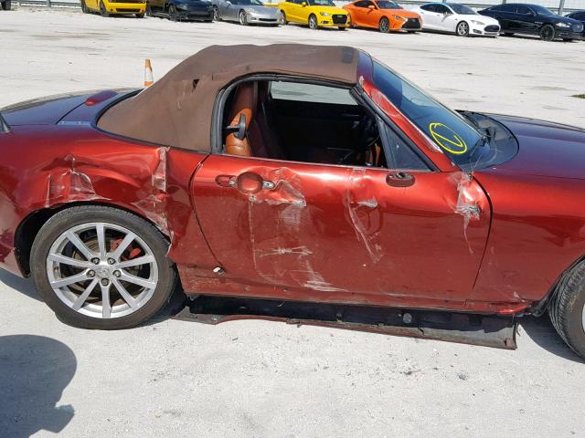 JM1NC25F960121561 - 2006 MAZDA MX-5 MIATA MAROON photo 9